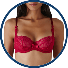 Aubade French sexy red bra
